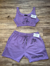 Load image into Gallery viewer, Purple Two Piece Crop Set
